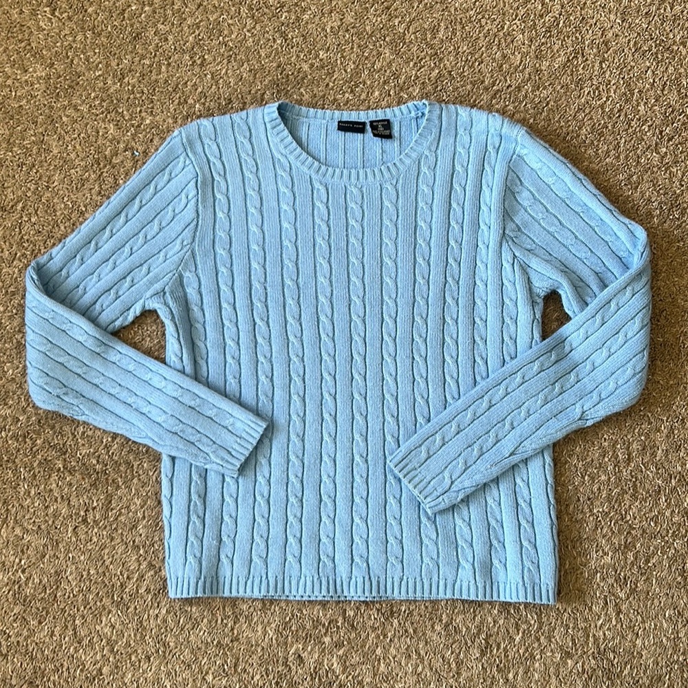 vintage 90s blue knit sweater